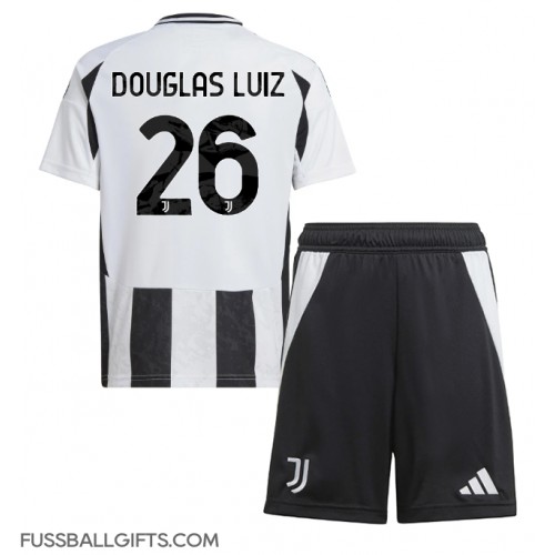 Juventus Douglas Luiz #26 Fußballbekleidung Heimtrikot Kinder 2024-25 Kurzarm (+ kurze hosen)